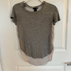 Short sleeve shirt with sheer sides
